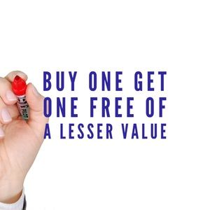 Buy one get one free of a lesser value